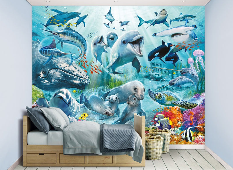 Se Under havet / Under the Sea tapet 243 x 305 cm ✔ Kæmpe udvalg i  Walltastic ✔ Hurtig levering: 1 - 2 Hverdage samt billig fragt - Varenummer: MMA-19846498 og barcode / Ean: &