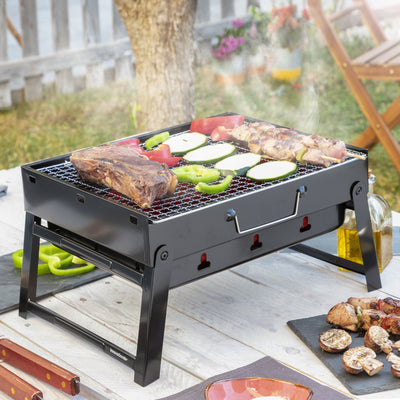 Se BEARBQ Bærbar Grill til Trækul 35x 27 cm. - Sort ❤ Stort online udvalg i InnovaGoods ❤ Hurtig levering: 1 - 2 Hverdage samt billig fragt - Varenummer: CPD-NG33V0103439 og barcode / Ean: '8435527821067 på lager - Udsalg på Bolig og fritid Spar op til 66% - Over 412 kendte brands på udsalg