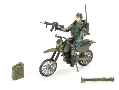 Se World Peacekeepers 1:18 Militær Actionfigur + Dirtbike ❤ Stort online udvalg i World Peacekeepers ❤ Hurtig levering: 1 - 2 Hverdage samt billig fragt ❤ Varenummer: MMA-19977014 og barcode / Ean: '018859770104 på lager - Udsalg på Militær Actionfigurer 9,5 cm Spar op til 65% - Over 857 kendte brands på udsalg